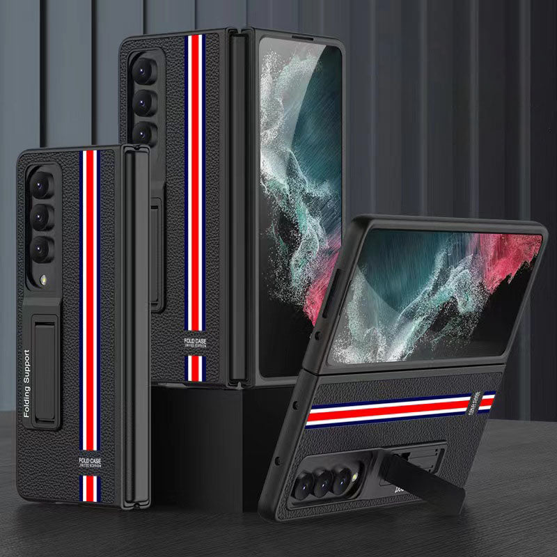 Samsung Galaxy Z Fold 4 5G Luxury Leather Magnetic Stand All-inclusive Drop-resistant Protective Cover Samsung Cases