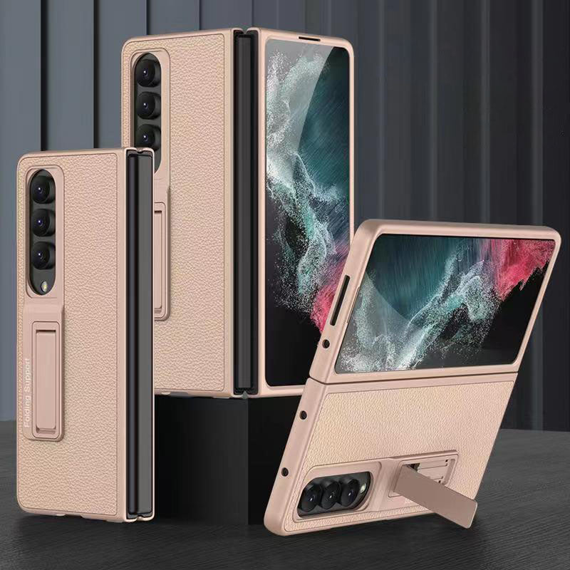 Samsung Galaxy Z Fold 4 5G Luxury Leather Magnetic Stand All-inclusive Drop-resistant Protective Cover Samsung Cases