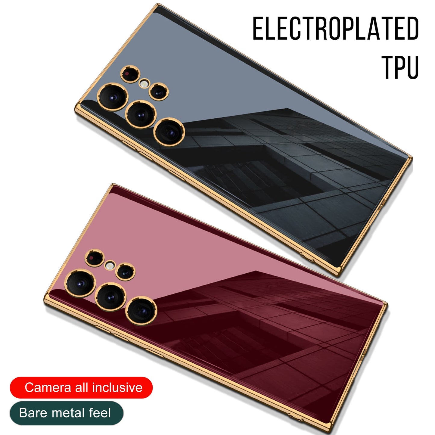 Newest Electorplated All-inclusive Protective Soft Cover For Samsung Galaxy S22 S23 Series