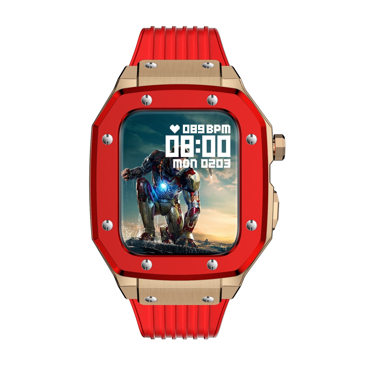 Luxury Metal Case Strap For Apple Watch Series