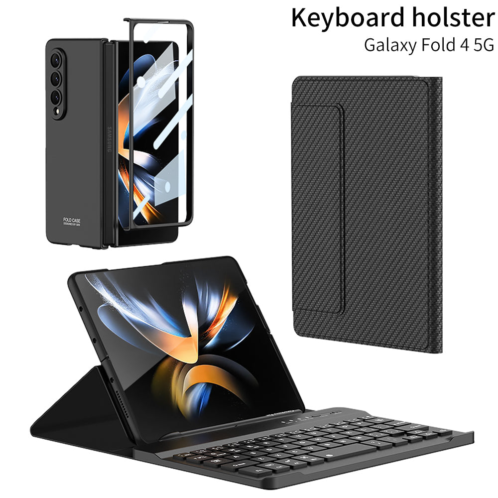 Newest Bluetooth 3.0 Keyboard Magnetic All-inclusive Leather Cover For Samsung Galaxy Z Fold3 Fold4 5G Come With keyboard+Holster Bracket+Phone Case+Capacitive Pen Samsung Cases