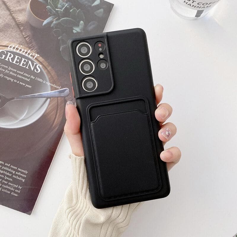 New Liquid Silicone Card Case - TPU Samsung Galaxy Phone Case Samsung Galaxy Phone Cases