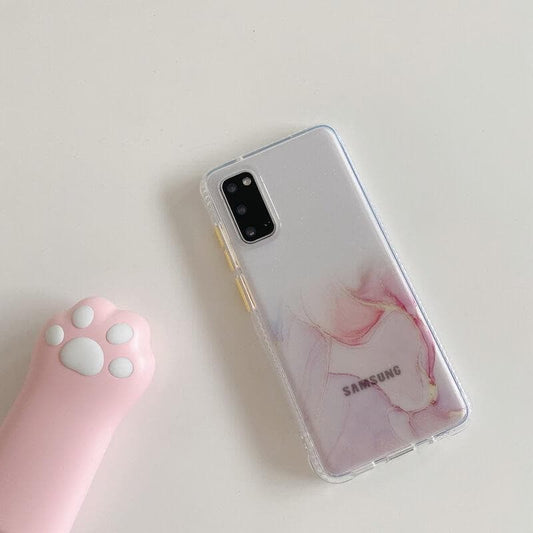 New Marble Pattern - Clear Samsung Galaxy Phone Case Samsung Galaxy Phone Cases