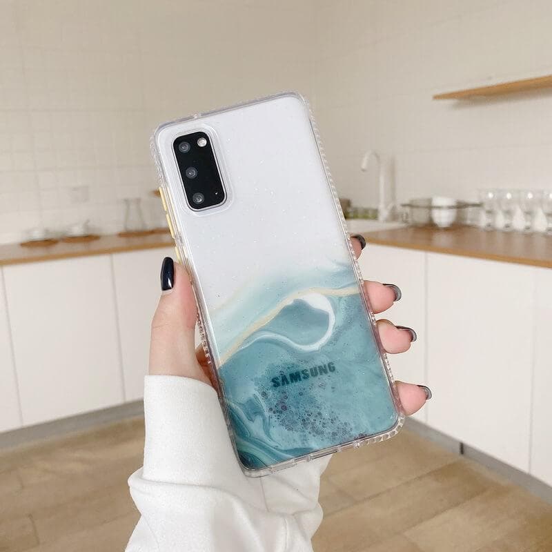 New Marble Pattern - Clear Samsung Galaxy Phone Case Samsung Galaxy Phone Cases