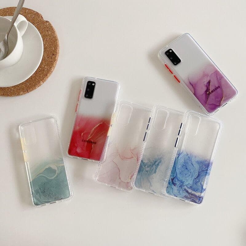 New Marble Pattern - Clear Samsung Galaxy Phone Case Samsung Galaxy Phone Cases