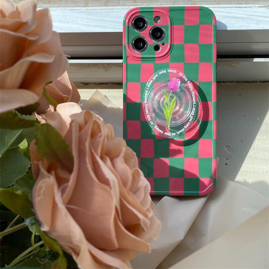New Tulip Grid - Airbag TPU iPhone Case iPhone Case