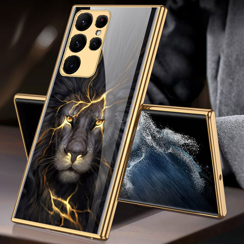 Luxury Deer Pattern Camera All-inclusive Electroplating Process Case For Samsung S22 S21 Series Samsung Case