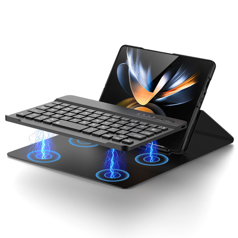 Newest Bluetooth 3.0 Keyboard Magnetic All-inclusive Leather Cover For Samsung Galaxy Z Fold3 Fold4 5G Come With keyboard+Holster Bracket+Phone Case+Capacitive Pen Samsung Cases