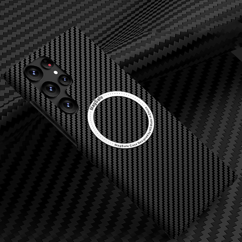 Magnetic Magsafe Carbon Fiber Texture Samsung Case Samsung Cases