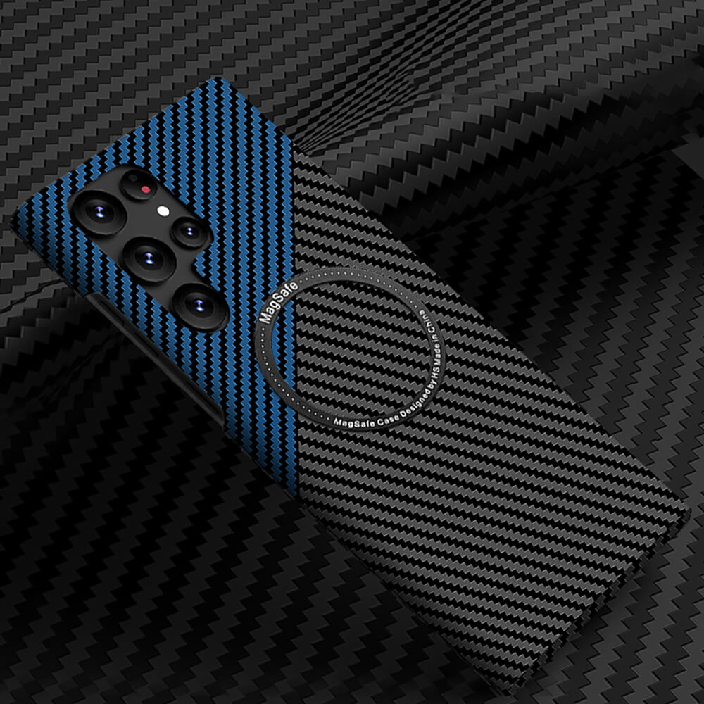 Magnetic Magsafe Carbon Fiber Texture Samsung Case Samsung Cases