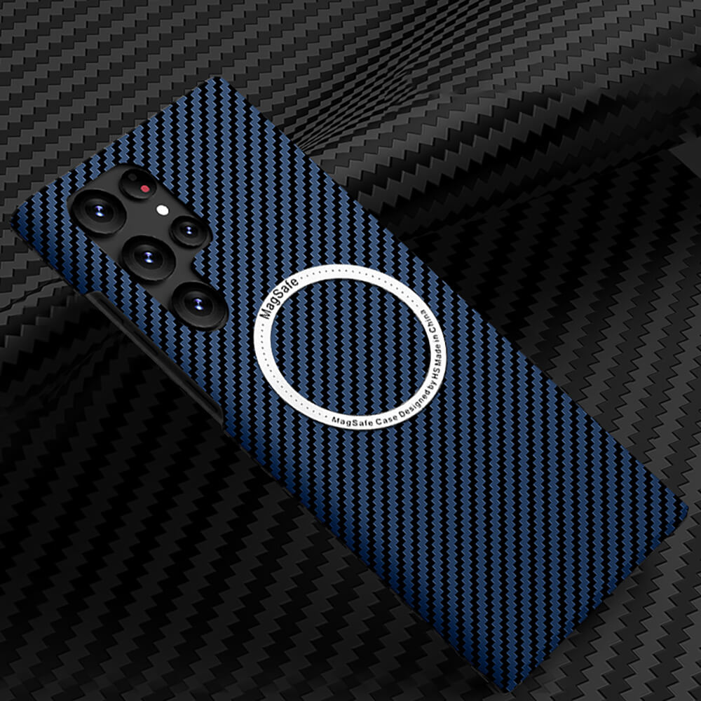 Magnetic Magsafe Carbon Fiber Texture Samsung Case Samsung Cases