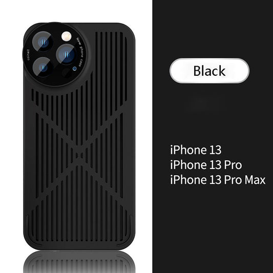 Newest Hollow Speed Graphene Heat Dissipation Frameless Phone Case With Lens Protective Film For iPhone iPhone Cases