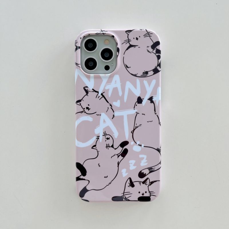 Newest Cute Cat Doodle Soft Shell Phone Case For iPhone iPhone Cases