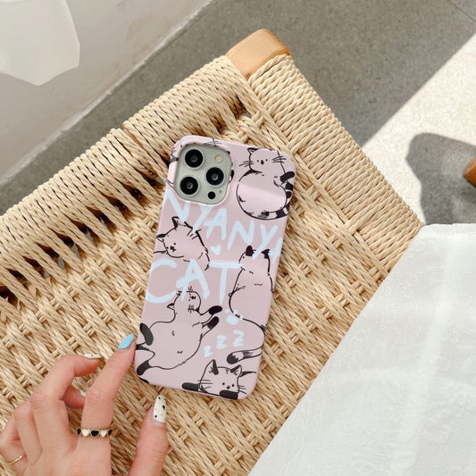 Newest Cute Cat Doodle Soft Shell Phone Case For iPhone iPhone Cases