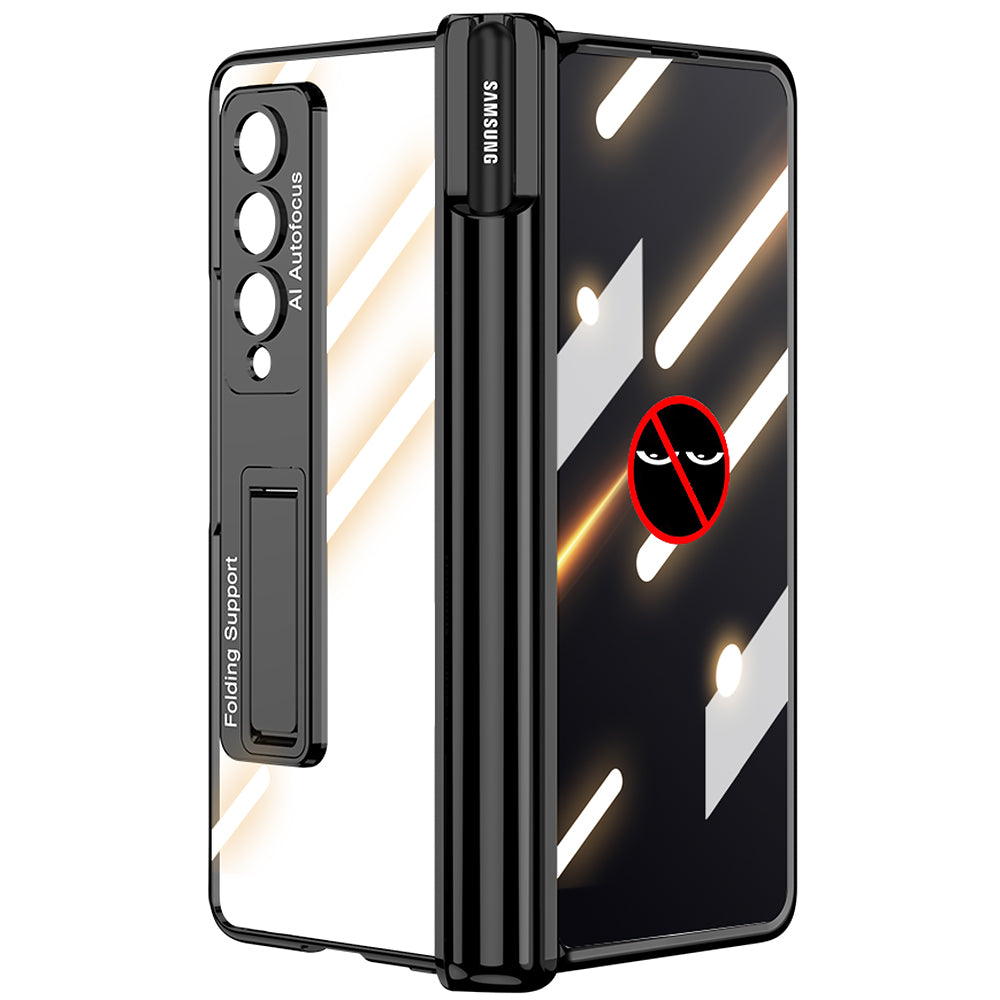 Galaxy Z Fold4 Fold3 | Magnetic Pen Holder Folding Bracket shell Privacy Film Integration Case Samsung Cases