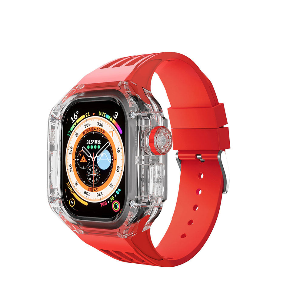 High-End Customized Fully Transparent Watch Case With FKM Band For Apple Watch