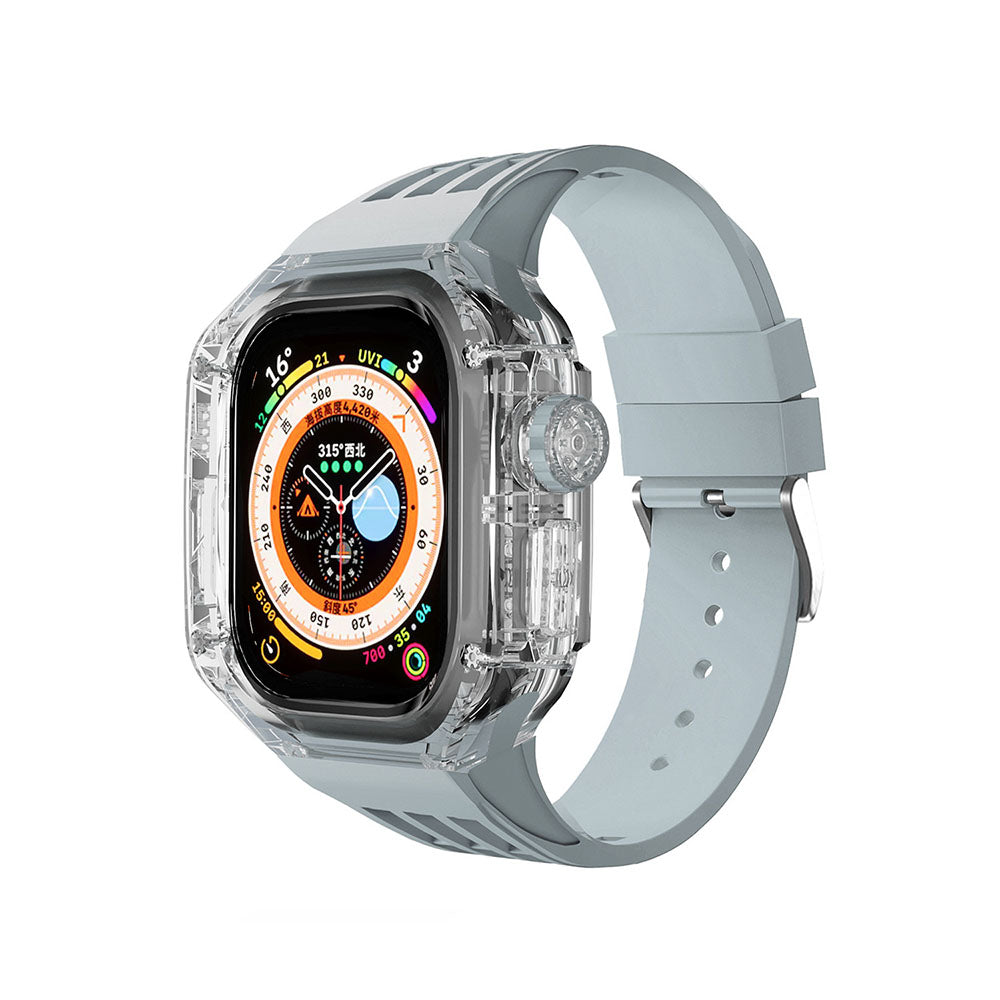 High-End Customized Fully Transparent Watch Case With FKM Band For Apple Watch