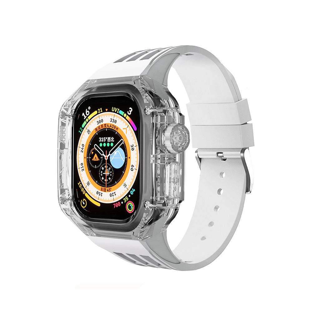 High-End Customized Fully Transparent Watch Case With FKM Band For Apple Watch