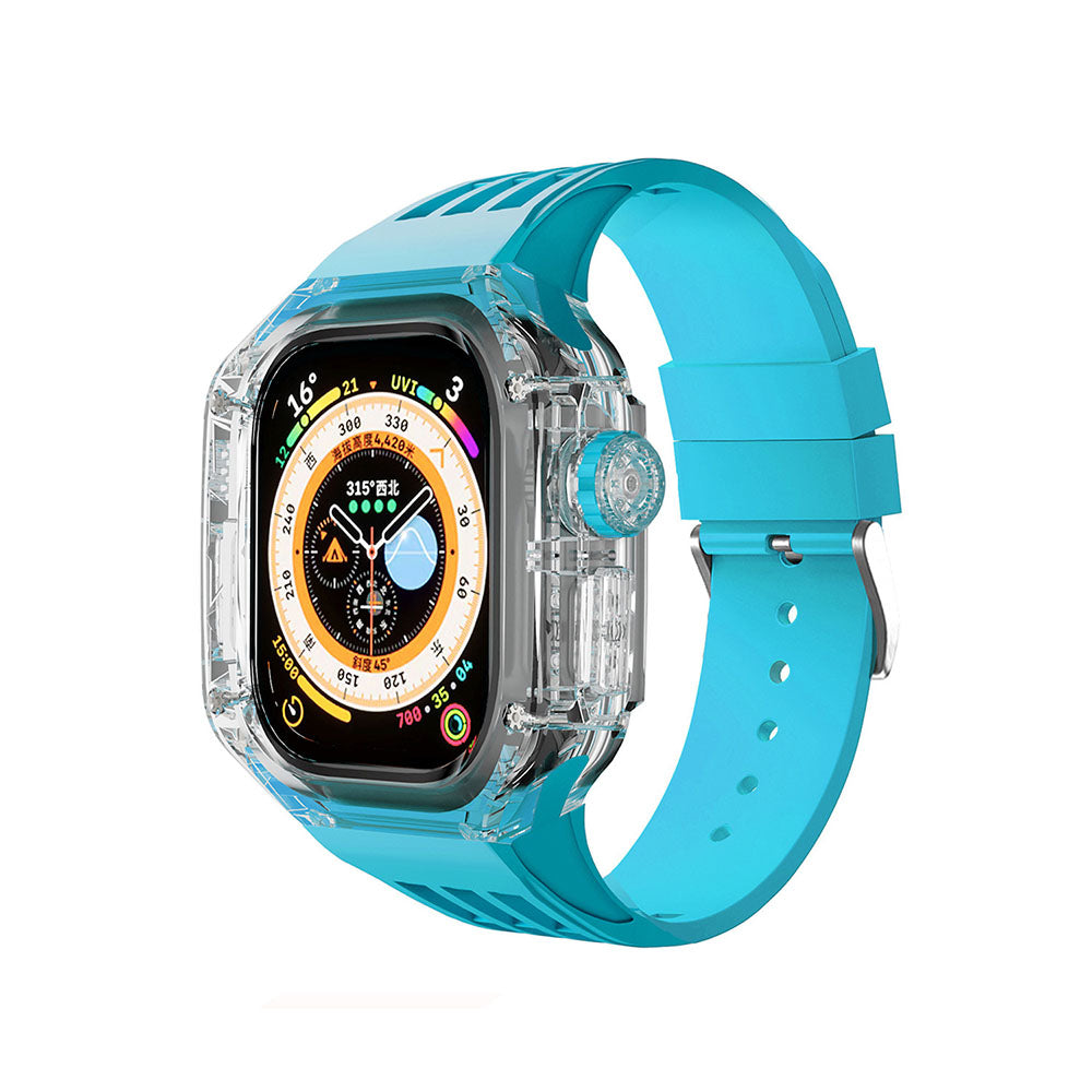 High-End Customized Fully Transparent Watch Case With FKM Band For Apple Watch