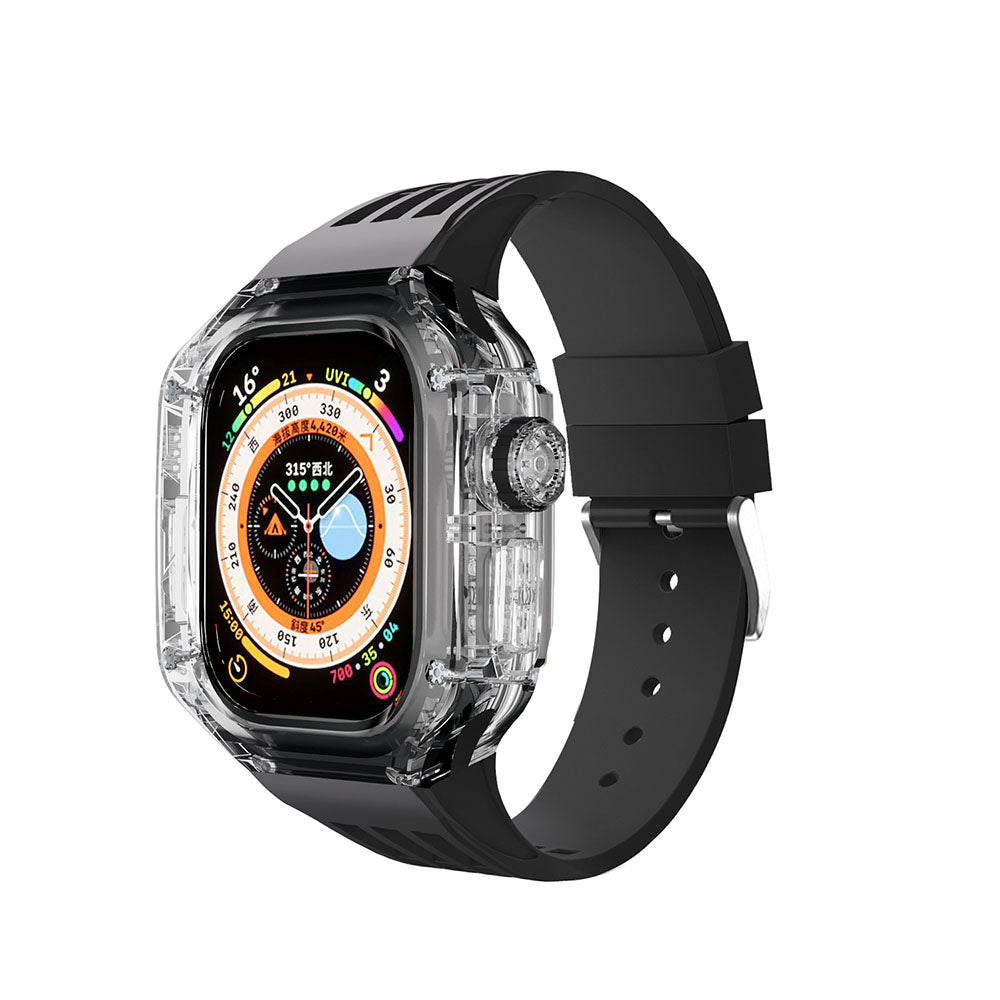 High-End Customized Fully Transparent Watch Case With FKM Band For Apple Watch