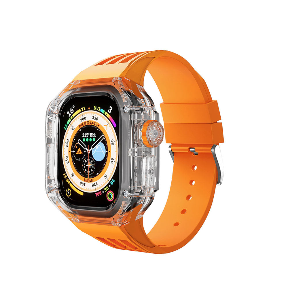 High-End Customized Fully Transparent Watch Case With FKM Band For Apple Watch