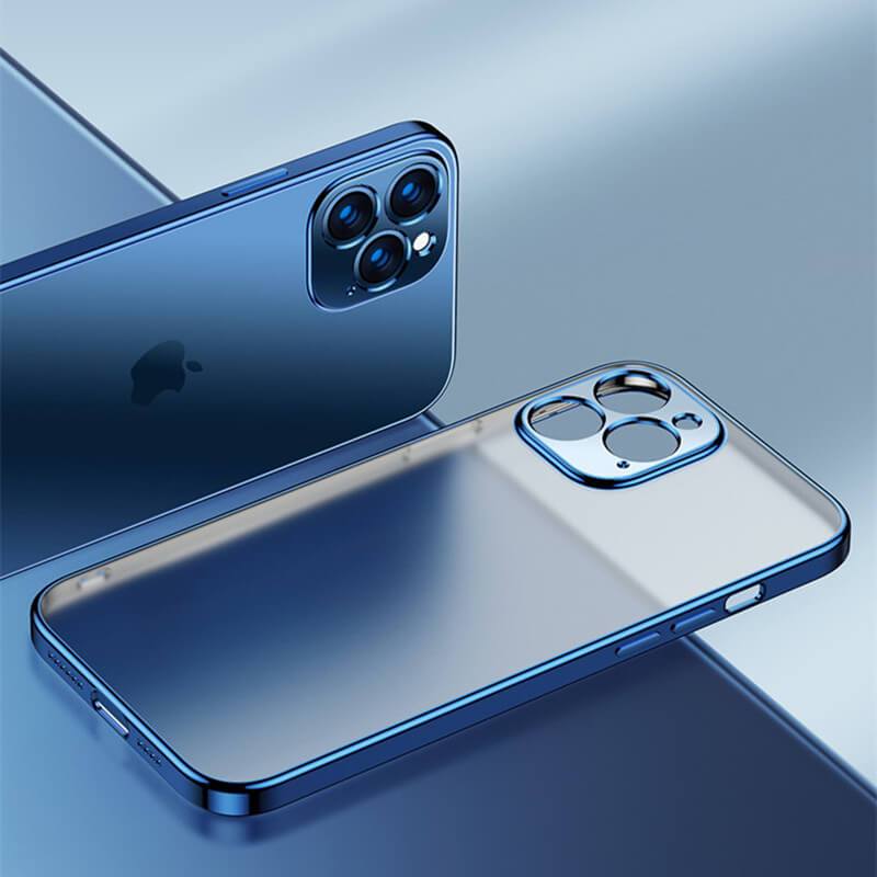 Luxury Square Frame Plating Clear Phone Case For iPhone iPhone Case