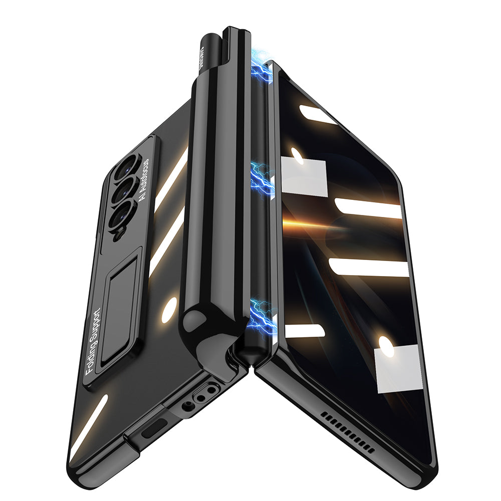 Galaxy Z Fold4 Fold3 | Magnetic Pen Holder Folding Bracket shell Privacy Film Integration Case Samsung Cases