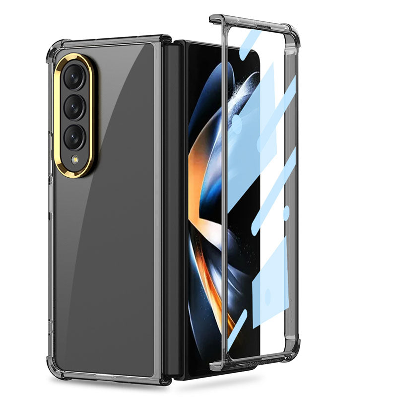 Samsung Galaxy Z Fold 4 5G Airbag Anti-fall Protective Cover With Front Tempered Film Samsung Cases