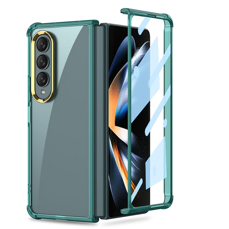Samsung Galaxy Z Fold 4 5G Airbag Anti-fall Protective Cover With Front Tempered Film Samsung Cases