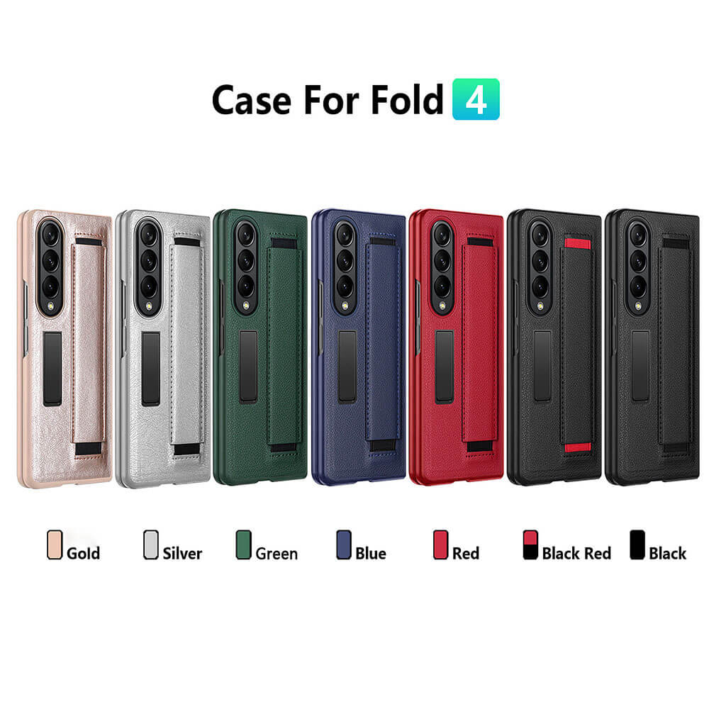 Newest Kickstand Wristband Phone Case For Samsung Galaxy Z Fold4 Fold3 With Screen Protector