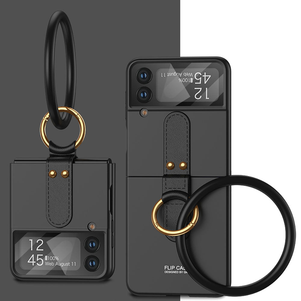 Galaxy Z Flip4 Flip3 | Silicone Band Phone Case with Screen Protector Samsung Cases