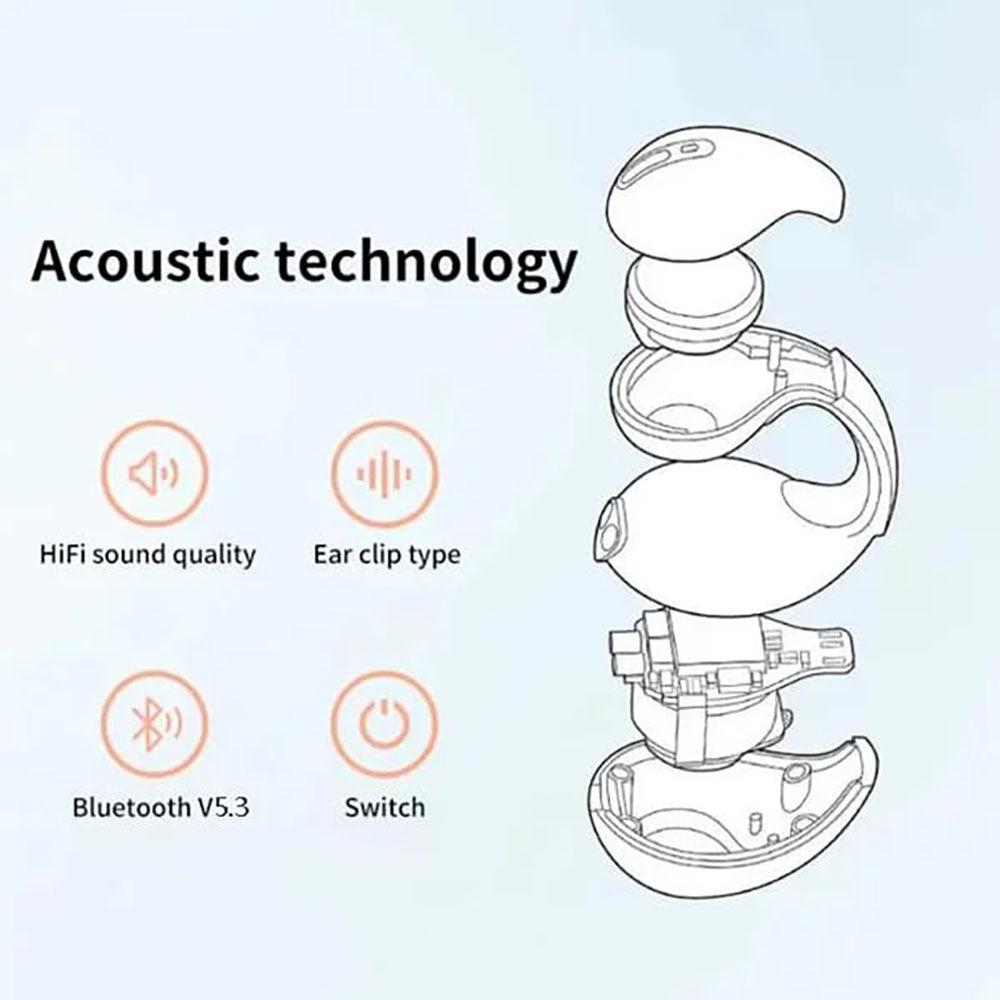🎅Christmas Sale - 49% OFF🎁 Wireless Ear Clip Bone Conduction Headphones Headset