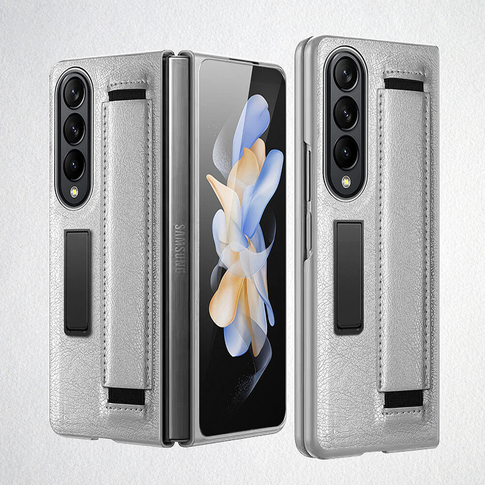 Newest Kickstand Wristband Phone Case For Samsung Galaxy Z Fold4 Fold3 With Screen Protector