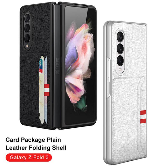 Leather Card Package Shockproof Protective Flip - Samsung Galaxy Z Fold3 5G Phone Case Samsung Galaxy Z Fold 3 Case