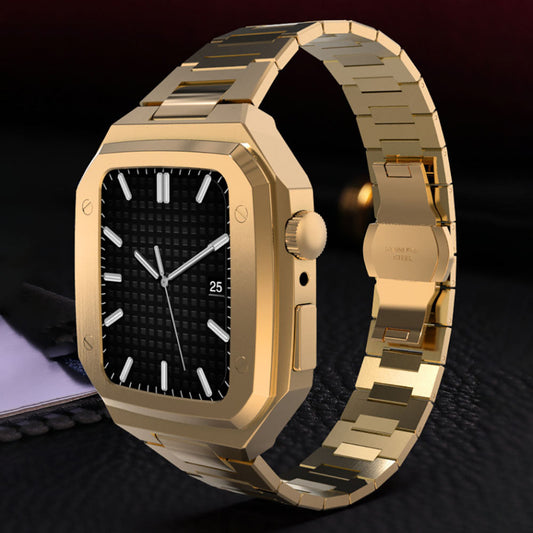 Luxury Metal Case Strap For Apple Watch Series