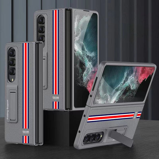 Samsung Galaxy Z Fold 4 5G Luxury Leather Magnetic Stand All-inclusive Drop-resistant Protective Cover Samsung Cases