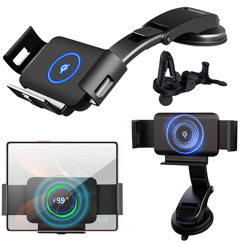 Automatic Clamping Car Wireless Charger for Samsung Galaxy Z Fold 3 2 Note20 S20 iPhone 12 11 13 Max Air Vent Mount Phone Holder Car Phone Holder