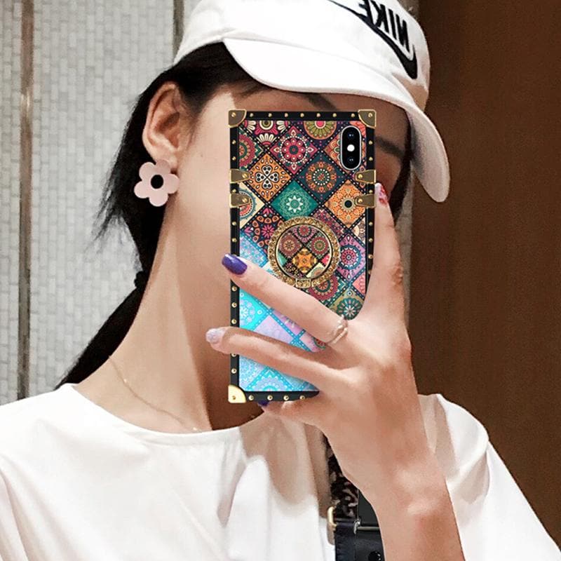 High Quality Bohemian Lanyard Ring Case For iPhone Samsung Huawei