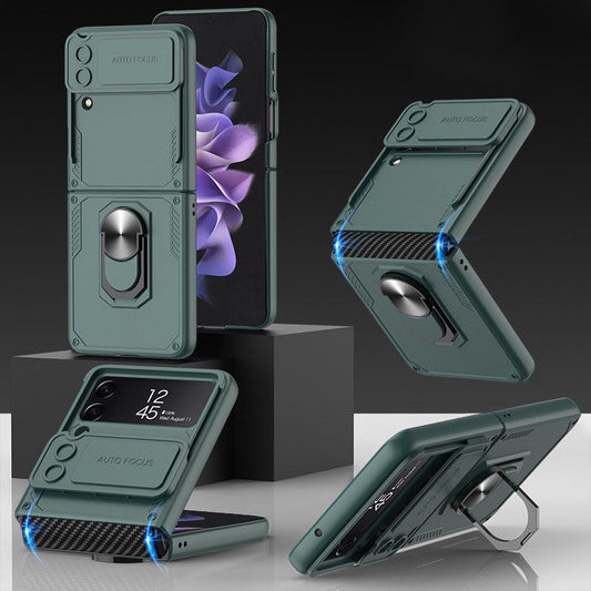 NEWEST Drop Tested Cover With Kickstand Protective Case for Samsung Galaxy Z Flip4 5G Samsung Cases