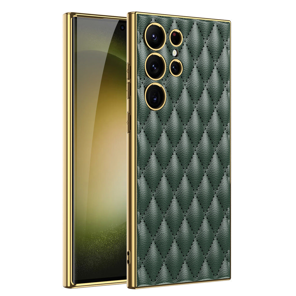Newest Electorplated Leather Soft Shell For Samsung Galaxy S23 Series