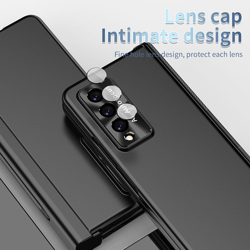Luxury Magnetic Hinge Pen Holder Full Protection Case For Samsung Galaxy Z Fold3 Fold4 5G With Tempered Glass Film Samsung Cases