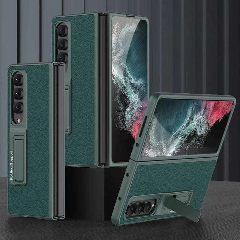Samsung Galaxy Z Fold 4 5G Luxury Leather Magnetic Stand All-inclusive Drop-resistant Protective Cover Samsung Cases