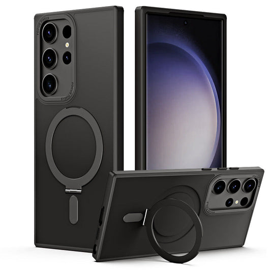 Invisible Magnetic MagSafe Bracket Anti-fall Phone Case For Samsung Galaxy S23 Ultra Plus Support Wireless Charging