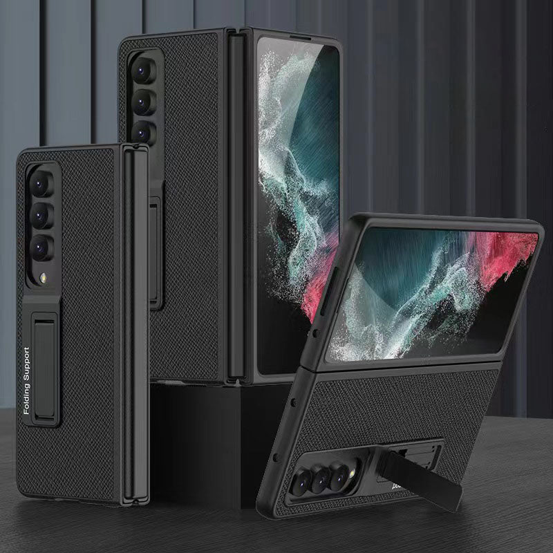 Samsung Galaxy Z Fold 4 5G Luxury Leather Magnetic Stand All-inclusive Drop-resistant Protective Cover Samsung Cases