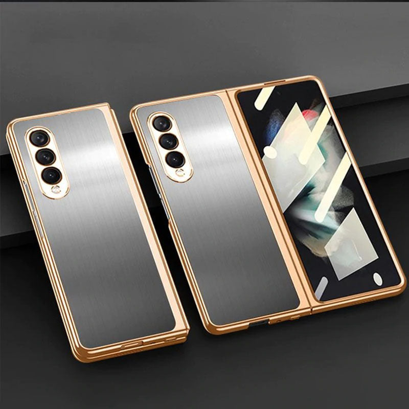 Samsung Galaxy Z Fold 3 Magnetic Brushed Metal Anti-fall Protective Cover Samsung Galaxy Z Fold 3 Case