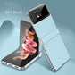 Solid Color Leather Full Coverage Hinge Drop For Samsung Galaxy Z Flip3/4/5 Case