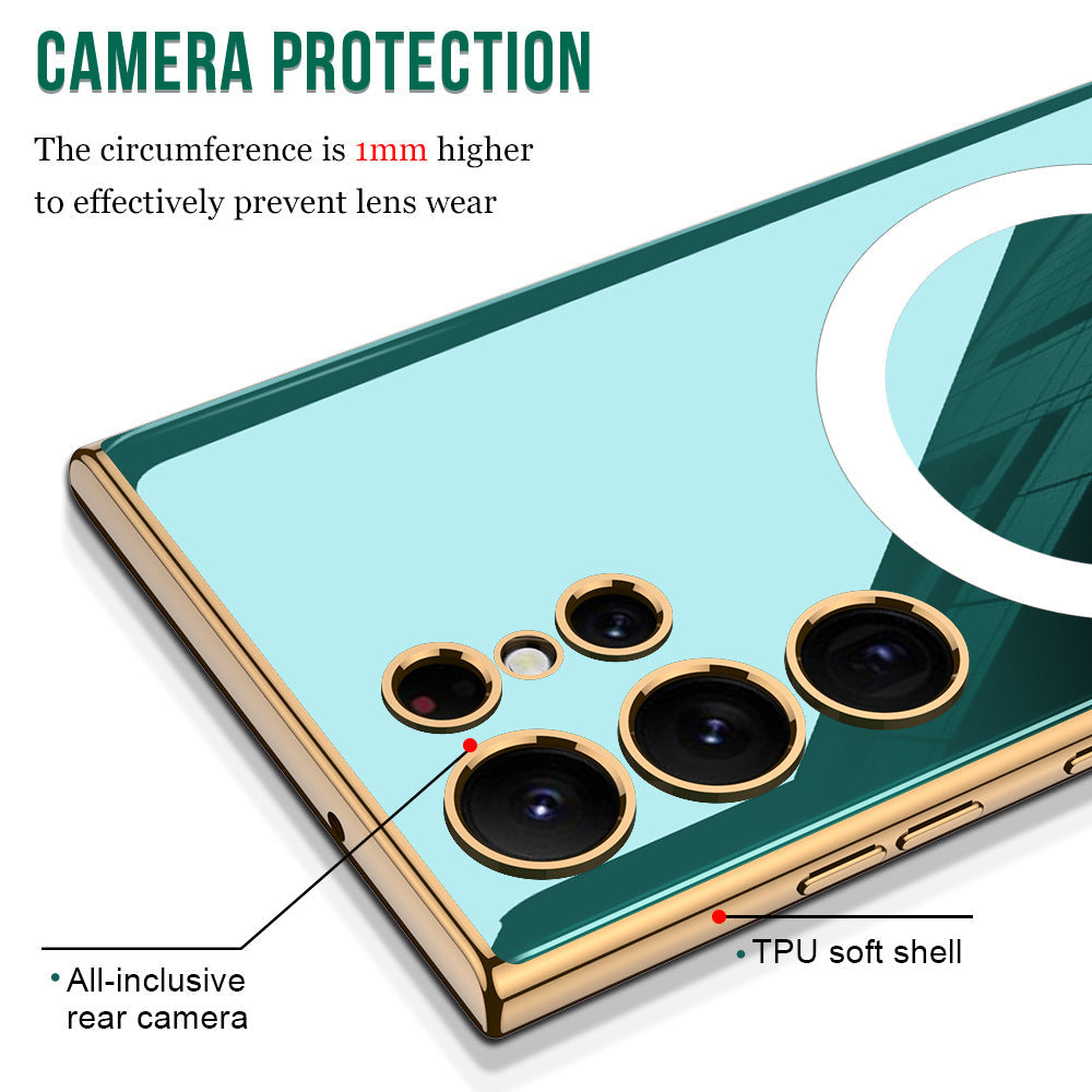 Magnetic Magsafe All-inclusive Protective Soft Case for Samsung Galaxy S23 Ultra Plus