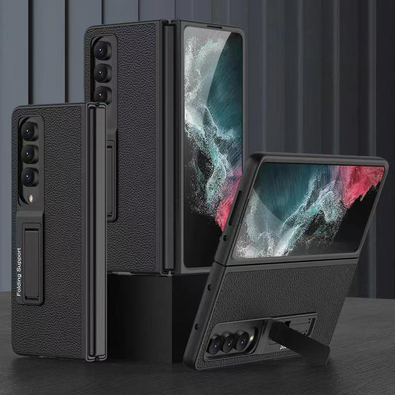 Samsung Galaxy Z Fold 4 5G Luxury Leather Magnetic Stand All-inclusive Drop-resistant Protective Cover Samsung Cases