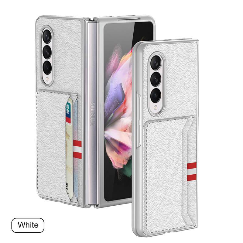 Leather Card Package Shockproof Protective Flip - Samsung Galaxy Z Fold3 5G Phone Case Samsung Galaxy Z Fold 3 Case
