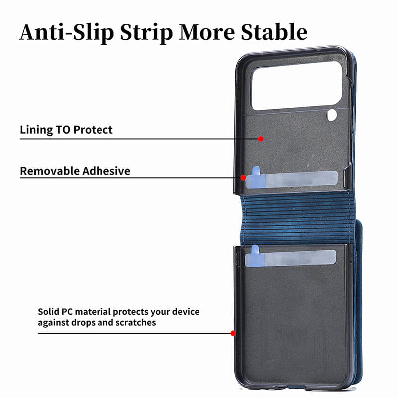 Wallet Case For Samsung Galaxy Z Flip4 Flip3 with Detachable Card Slot Kickstand Zipper Samsung Cases